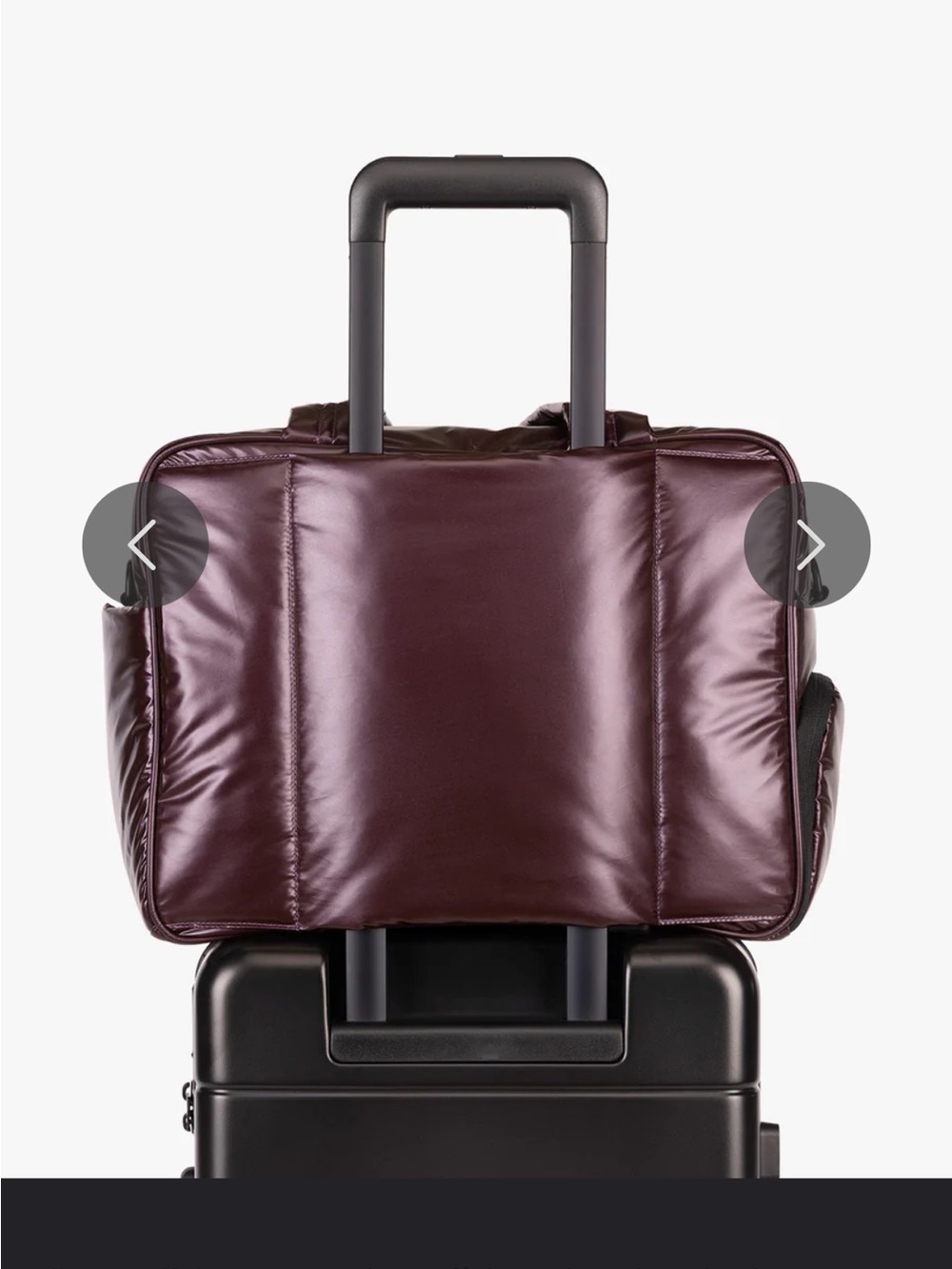 Calpak Luka Quilted Tote in Dark Cherry Plum - Picture 4 of 7